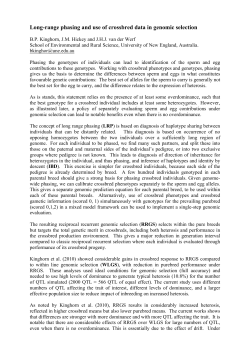 Long-range phasing and use of crossbred data in genomic