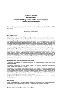 Studien- und Pr&uuml;fungsordnung der Albert-Ludwigs