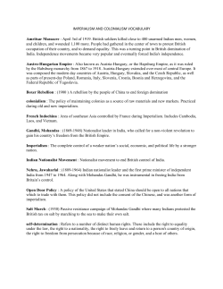 IMPERIALISM AND COLONIALISM VOCABULARY