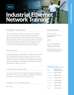 Industrial Ethernet Network Training Course Details