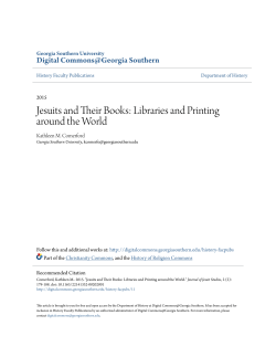 Jesuits and Their Books: Libraries and Printing around the World