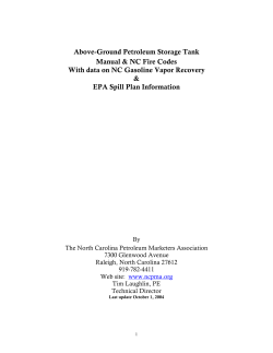 FIRE CODE REQUIREMENTS OF AST`s AT SERVICE STATIONS