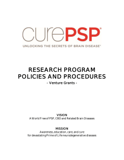 CurePSP Research Policies and Procedures
