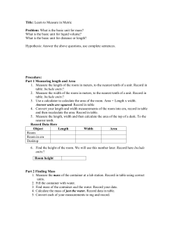 Metric Lab 1