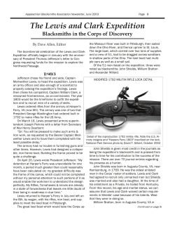Blacksmiths in the Corps of Discovery