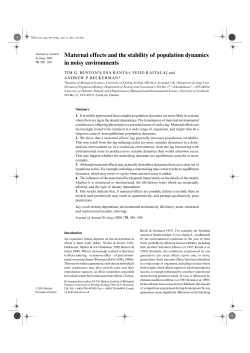 Maternal effects and the stability of population dynamics in noisy