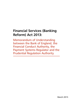 (PSR) and the PRA