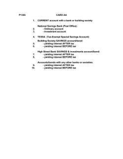 P1355 CARD AA 1. CURRENT account with a bank or building