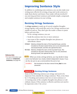 Improving Sentence Style