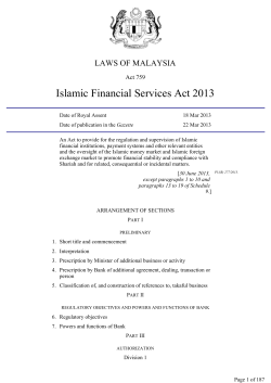 Islamic Financial Services Act 2013