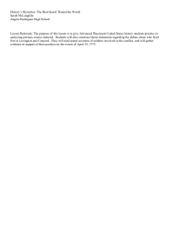 History`s Mysteries: The Shot Heard `Round the World Sarah