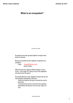 Biome notes.notebook - Perry Local Schools