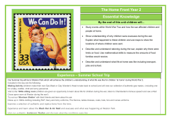 The Home Front Year 2 Essential Knowledge
