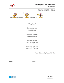 POEM: “FROG HOPS”