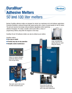 DuraBlue 50 and 100 Liter Tank Meltes Data Sheet