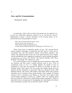 Envy and Its Transmutations