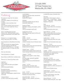 Catering - Cafe Antonio