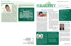 Spring 2016 - Piedmont Community Health Plan