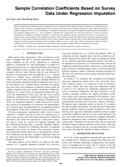 Sample Correlation Coefficients Based on Survey