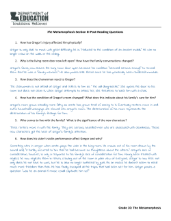 The Metamorphosis​Section III Post