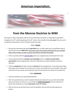 American Imperialism: from the Monroe Doctrine to WWI