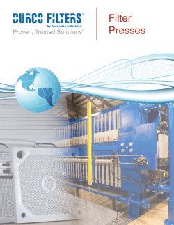 Filter Presses - TDH Fluid Systems Inc