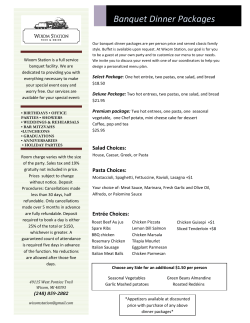 Banquet Dinner Packages