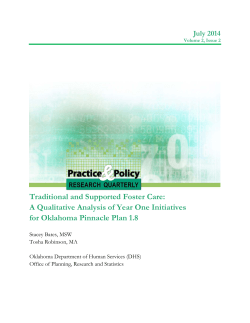 Traditional and Supported Foster Care: A qualitative