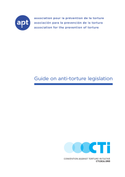 Guide on anti-torture legislation - Association for the Prevention of