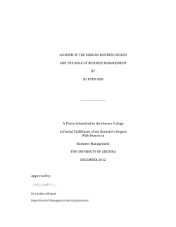 LOOKISM IN THE KOREAN BUSINESS WOLRD AND THE ROLE