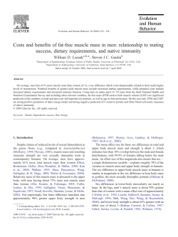 Costs and benefits of fat-free muscle mass in men