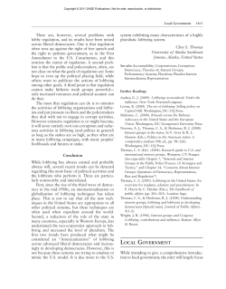 Conclusion LOCAL GOVERNMENT