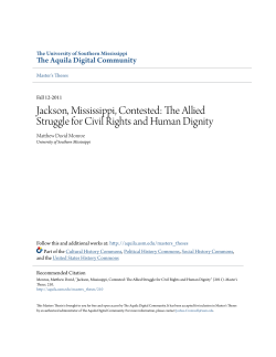 Jackson, Mississippi, Contested: The Allied Struggle for Civil Rights