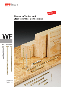 Timber to Timber and Steel to Timber Connections
