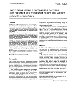 Body mass index: a comparison between self