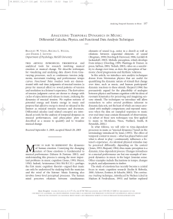 Analyzing temporal dynamics in music