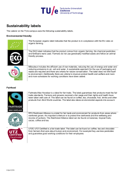 Sustainability labels