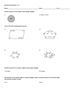 Geometry Homework &ndash; 6-1 Name: Date: Block: Find the measure of