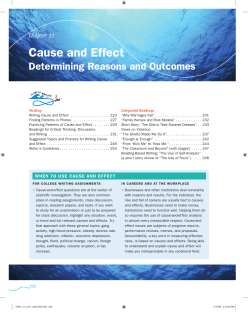 Cause and Effect