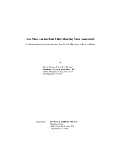 Los Altos Rod and Gun Club: Shooting Noise Assessment