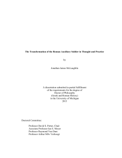 The Transformation of the Roman Auxiliary Soldier in