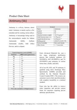 Antimony (Sb) - Fenix Advanced Materials