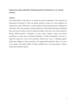 Suppression, denial, sublimation: Defending against the initial pains