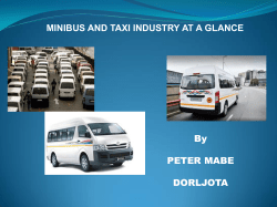 Minibus and taxi industry at a glance