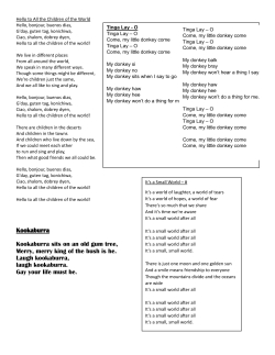 Kookaburra Kookaburra sits on an old gum tree, Merry, merry king of