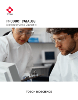 product catalog - Tosoh Bioscience