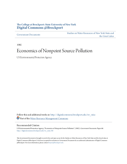Economics of Nonpoint Source Pollution