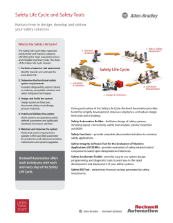 Safety Life Cycle and Safety Tools