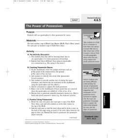 The Power of Possessives