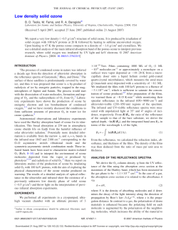 Low density solid ozone